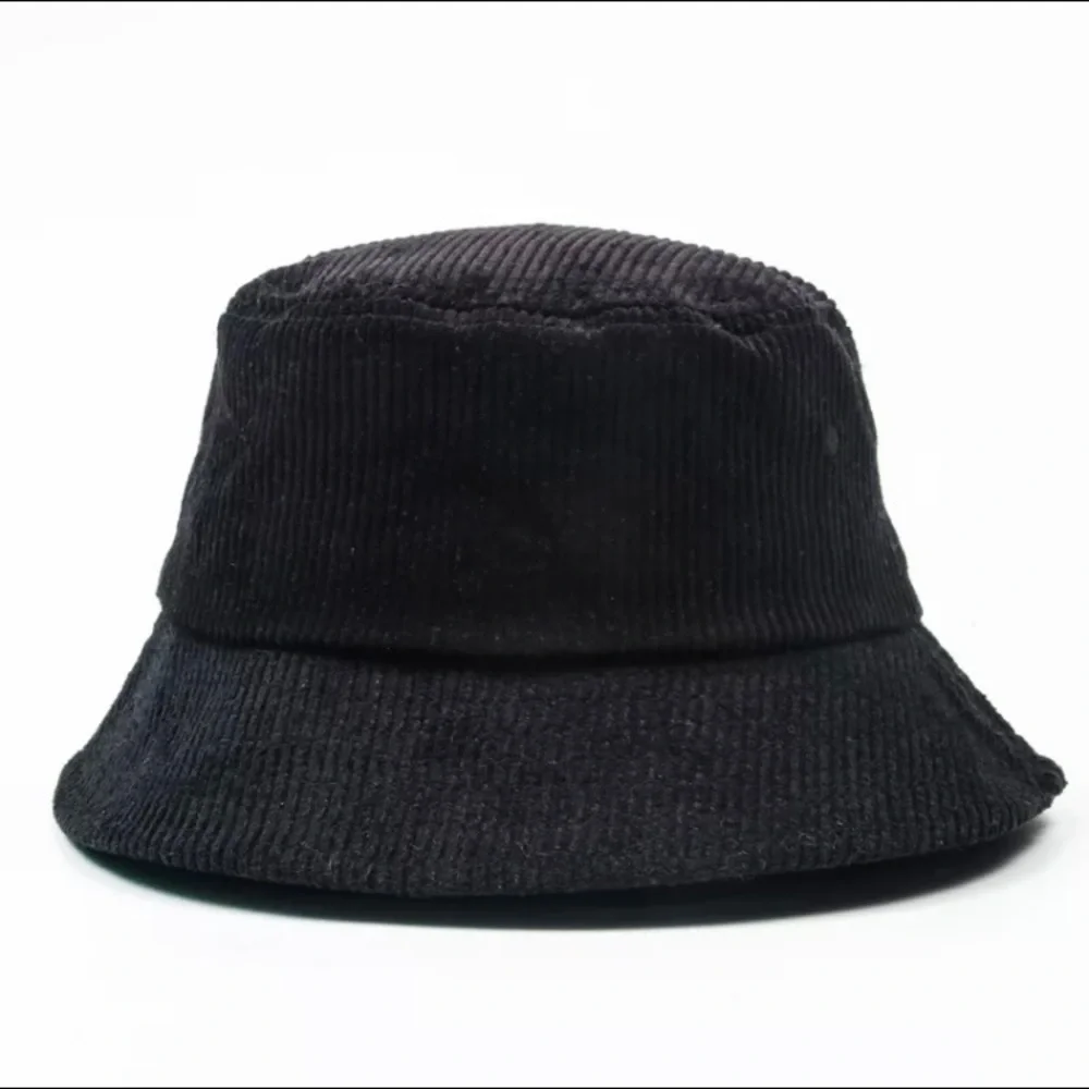 Urban Outfitters Black Corduroy Bucket Hat 100% Cotton Unisex Mens Womens NEW